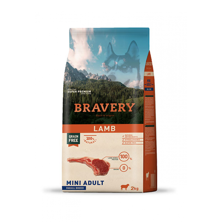 BRAVERY CAO ADULTO MINI LAMB SMALL BREEDS - 2KG BRAVERY CAO ADULTO MINI LAMB SMALL BREEDS - 2KG