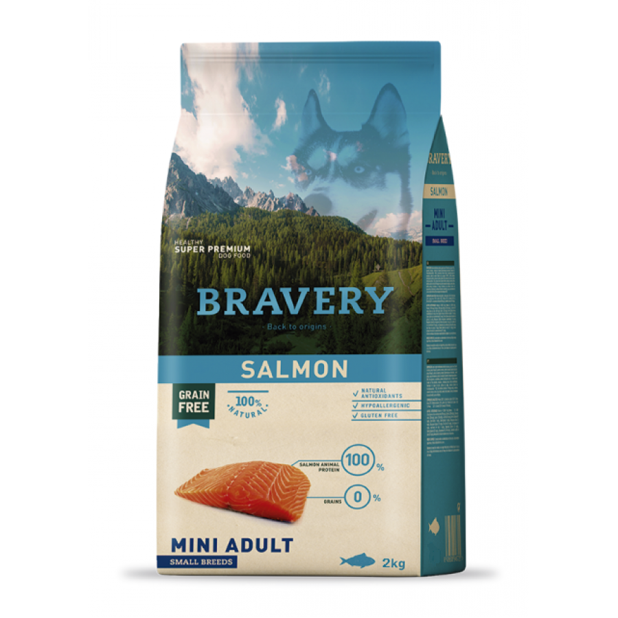BRAVERY CAO ADULTO MINI SALMON SMALL BREEDS - 2KG BRAVERY CAO ADULTO MINI SALMON SMALL BREEDS - 2KG
