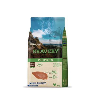 BRAVERY CAO PUPPY  MINI CHICKEN SMALL BREEDS - 7KG