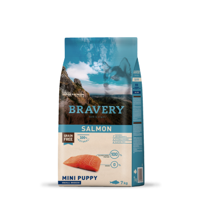 BRAVERY CAO PUPPY MINI SALMON  SMALL BREEDS - 7KG