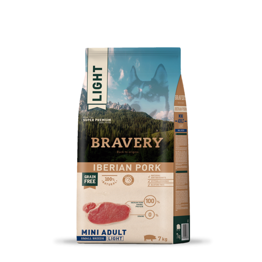 BRAVERY CAO ADULTO MINI IBERIAN PORK SMALL BREEDS (LIGHT) -7KG BRAVERY CAO ADULTO MINI IBERIAN PORK SMALL BREEDS (LIGHT) -7KG