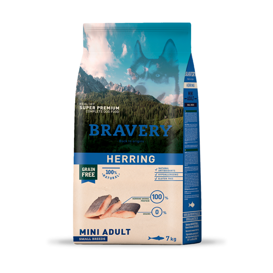 BRAVERY CAO ADULTO MINI HERRING SMALL BREEDS - 7KG BRAVERY CAO ADULTO MINI HERRING SMALL BREEDS - 7KG