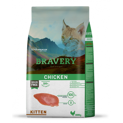 BRAVERY GATO KITTEN CHICKEN - 600G