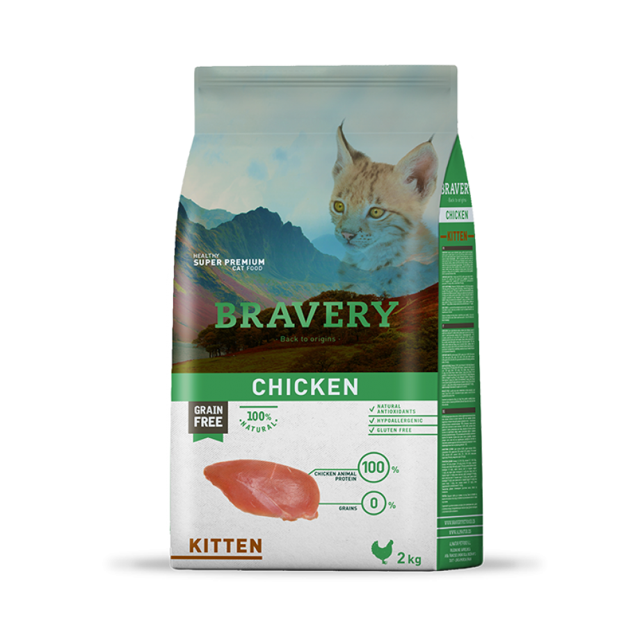 BRAVERY GATO KITTEN CHICKEN - 2KG