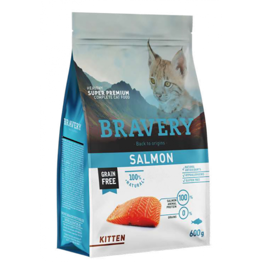 BRAVERY GATO KITTEN SALMON - 600G