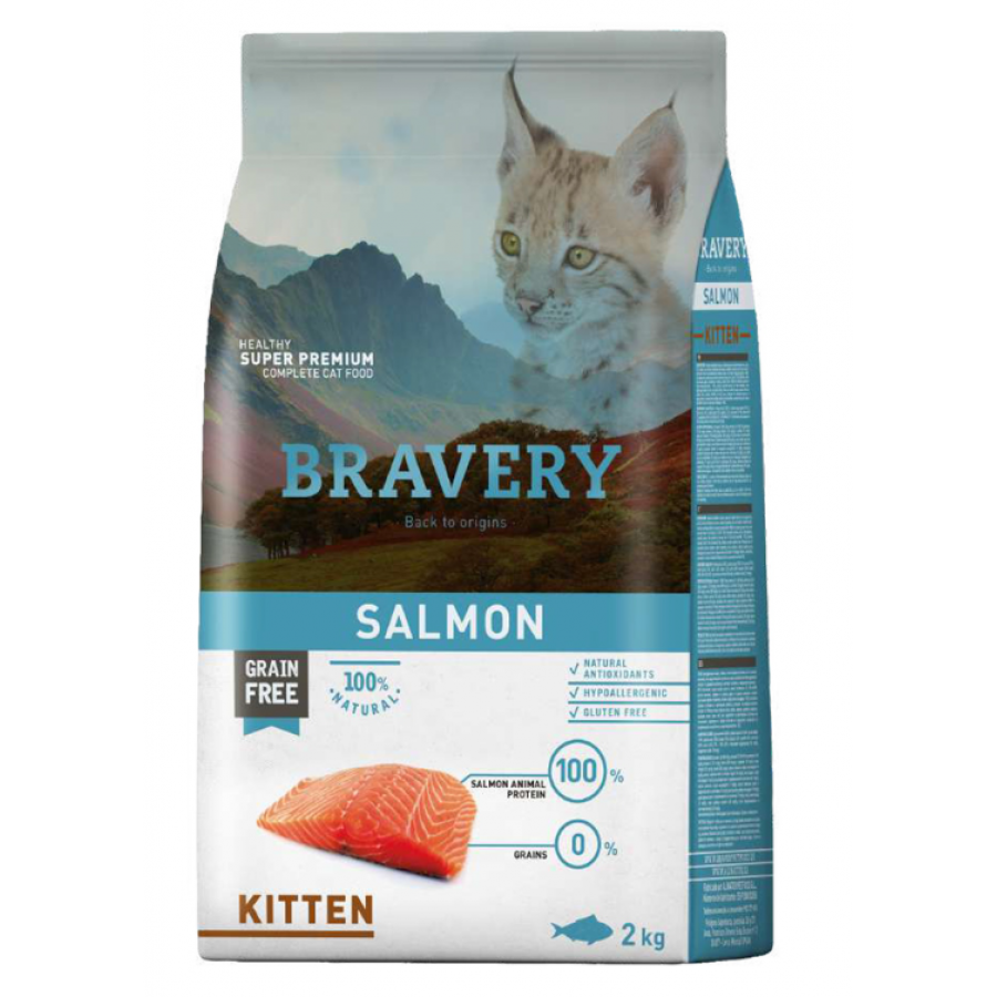 BRAVERY GATO KITTEN SALMON - 2KG