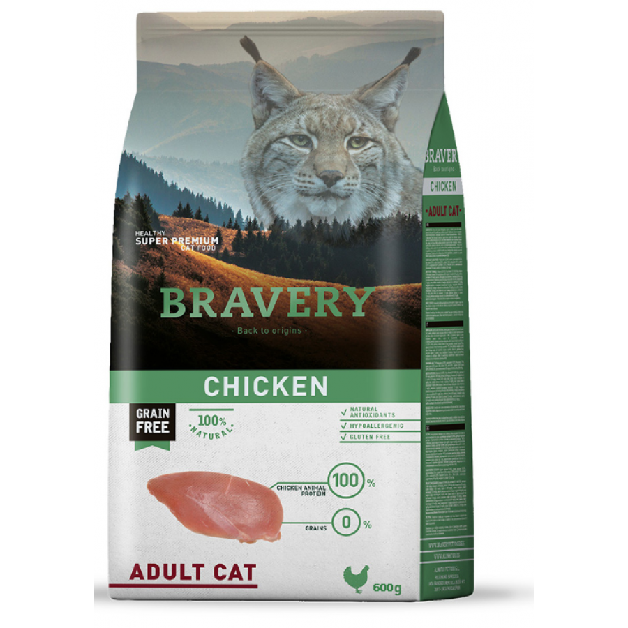 BRAVERY GATO ADULTO CHICKEN - 600G BRAVERY GATO ADULTO CHICKEN - 600G