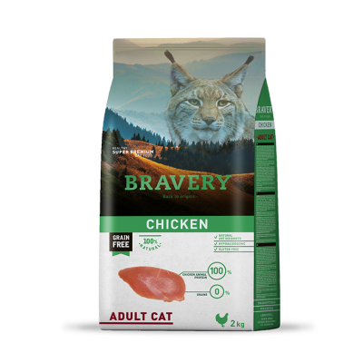 BRAVERY GATO ADULTO CHICKEN -2KG