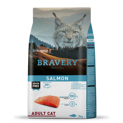 BRAVERY GATO ADULTO SALMON -7KG