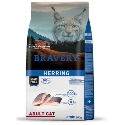 BRAVERY GATO ADULTO HERRING - 600G
