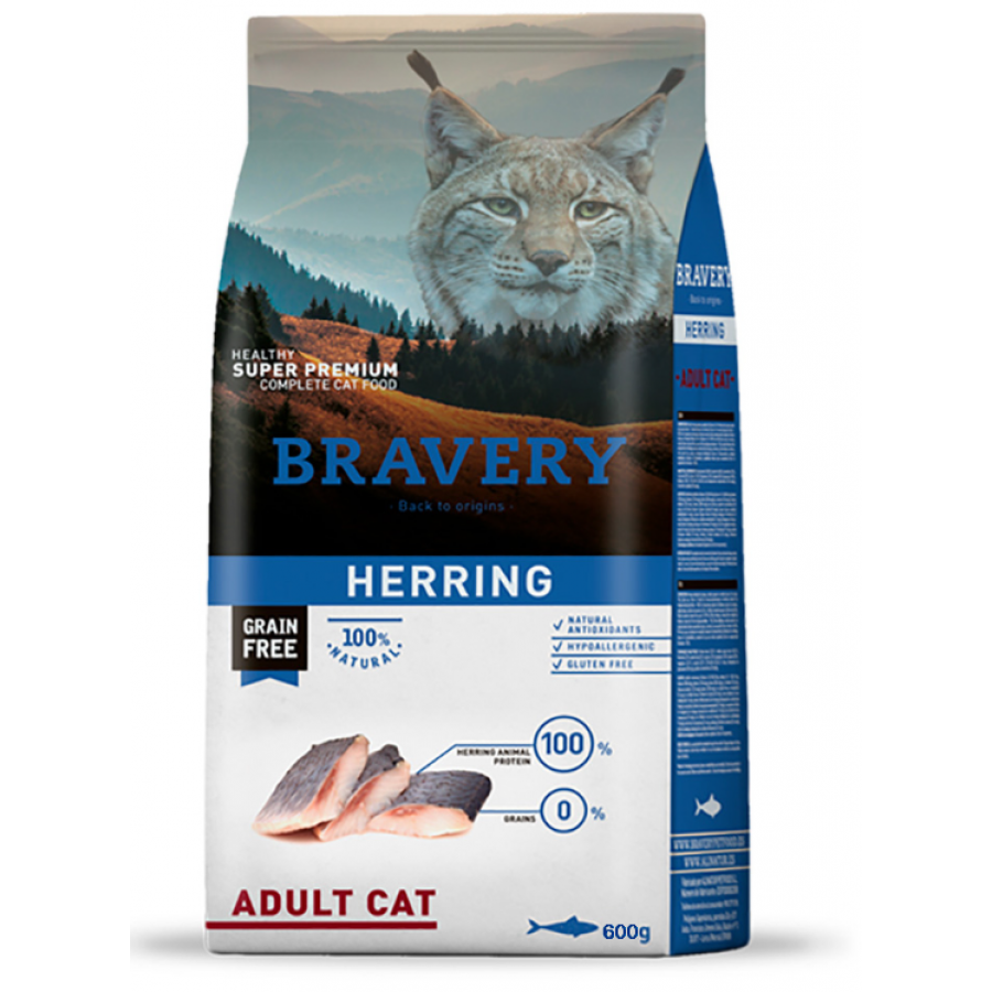 BRAVERY GATO ADULTO HERRING - 600G