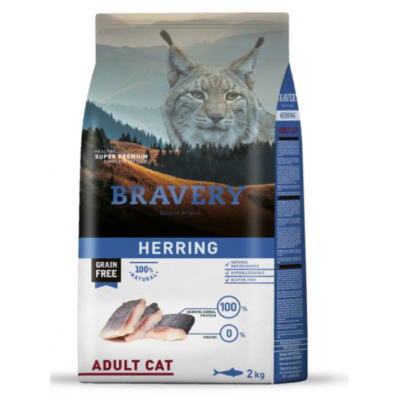 BRAVERY GATO ADULTO HERRING - 2KG