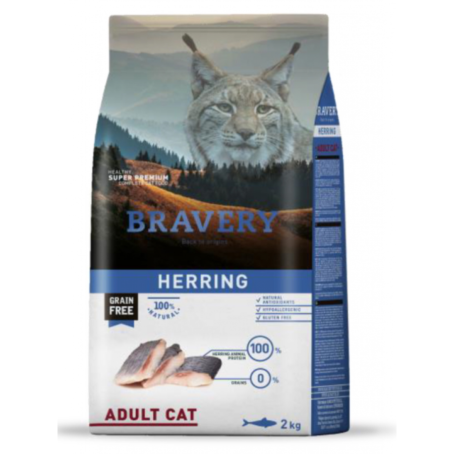 BRAVERY GATO ADULTO HERRING - 2KG
