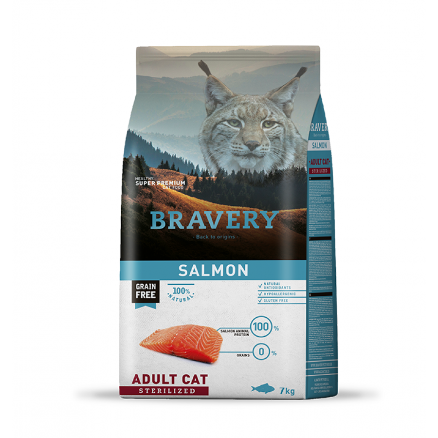 BRAVERY GATO ADULTO SALMON STERILIZED - 7KG BRAVERY GATO ADULTO SALMON STERILIZED - 7KG
