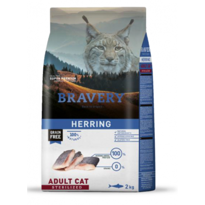 BRAVERY GATO ADULTO HERRIN STERILIZED - 2KG