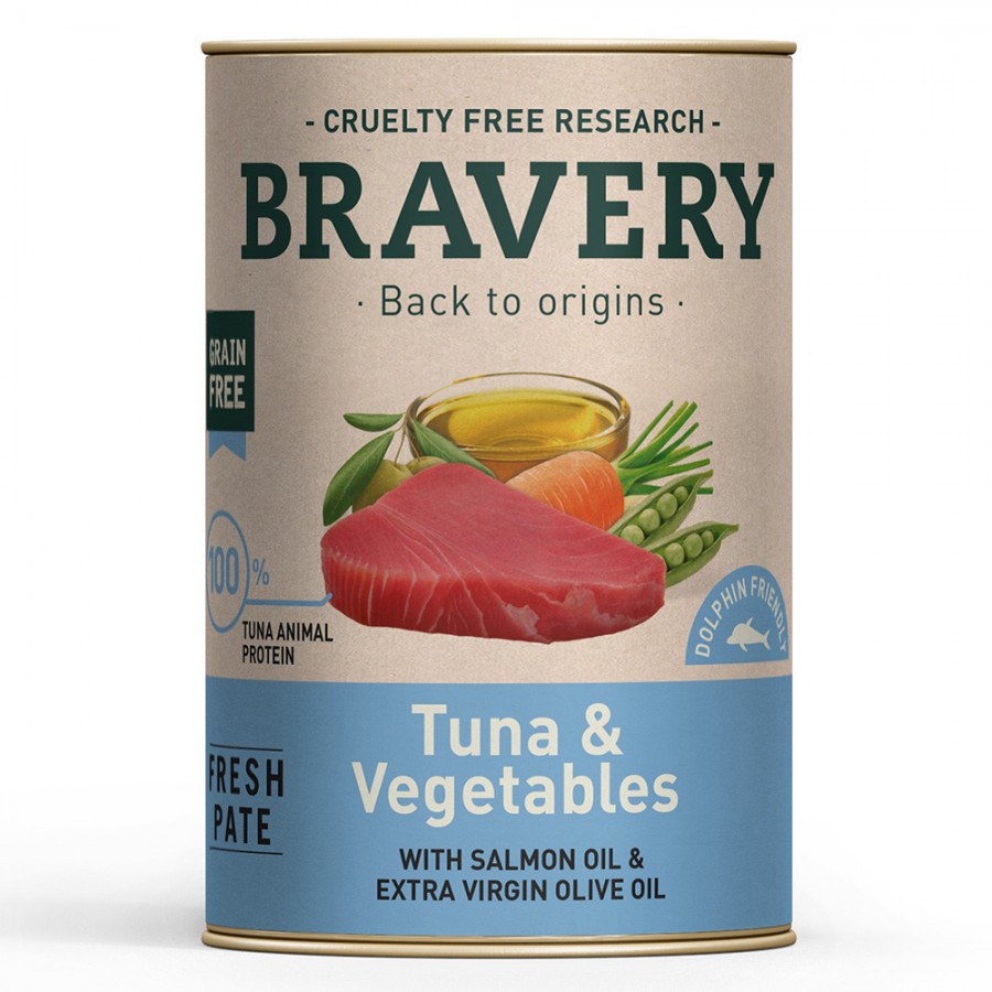 BRAVERY CAO WET TUNA & VEGETABLES - LATA 290G BRAVERY CAO WET TUNA & VEGETABLES - LATA 290G