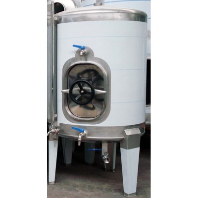 CUBA EM INOX PARA VINHO COM PORTA - 150 LT