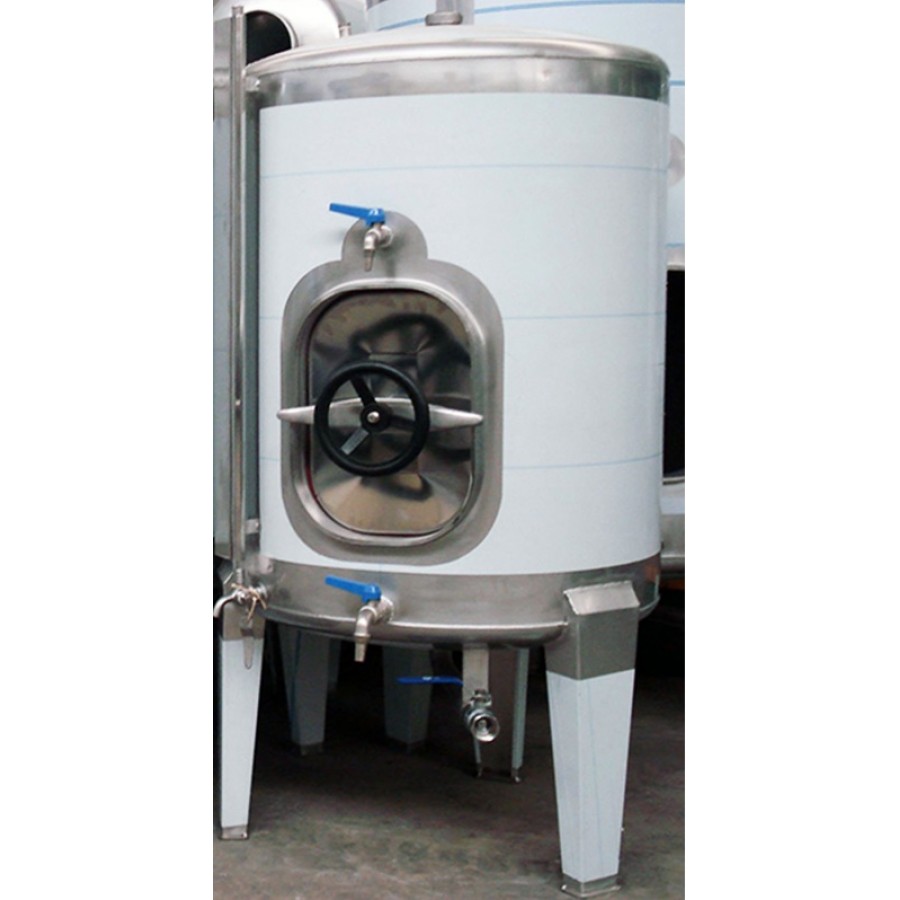 CUBA EM INOX PARA VINHO COM PORTA - 150 LT
