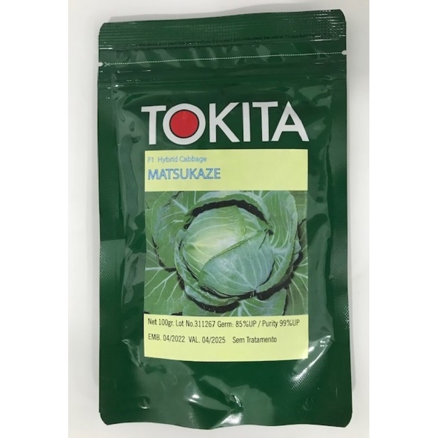 S.TOKITA COUVE REPOLHO F1 MATZUKAZI - 100GR S.TOKITA COUVE REPOLHO F1 MATZUKAZI - 100GR