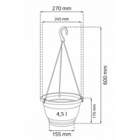 VASO SUSPENSÃO AGRO TERRACOTA - 270CM VASO SUSPENSÃO AGRO TERRACOTA - 270CM