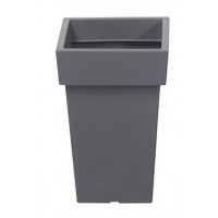 VASO LOFLY SQUARE CINZA -200MM VASO LOFLY SQUARE CINZA -200MM