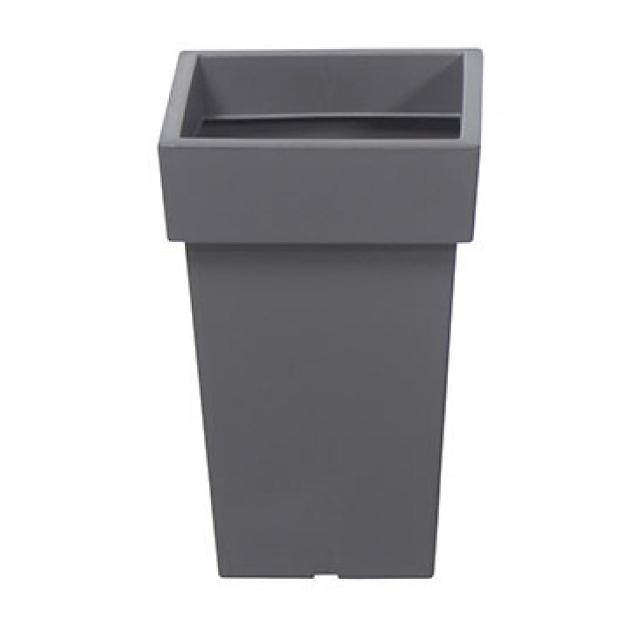 VASO LOFLY SQUARE CINZA -200MM VASO LOFLY SQUARE CINZA -200MM