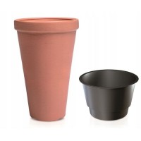 VASO CLASSIC TOWER TERRACOTA -400MM