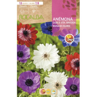S.BOLBO SAQUETA ROCALBA ANEMONAS DOBRADASTA BRIGIDA MISTURA DE CORES -EBAD6025