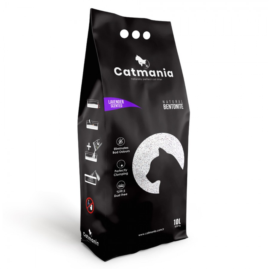 AREIA P/GATOS- LITTER BENTONITE "WHITE COMPACT"(LAVANDA)- 10LT / 8,5 KG