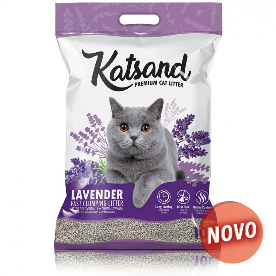 AREIA P/ GATOS KATSAND CAT LITTER LAVANDA - 10LT / 8 KG