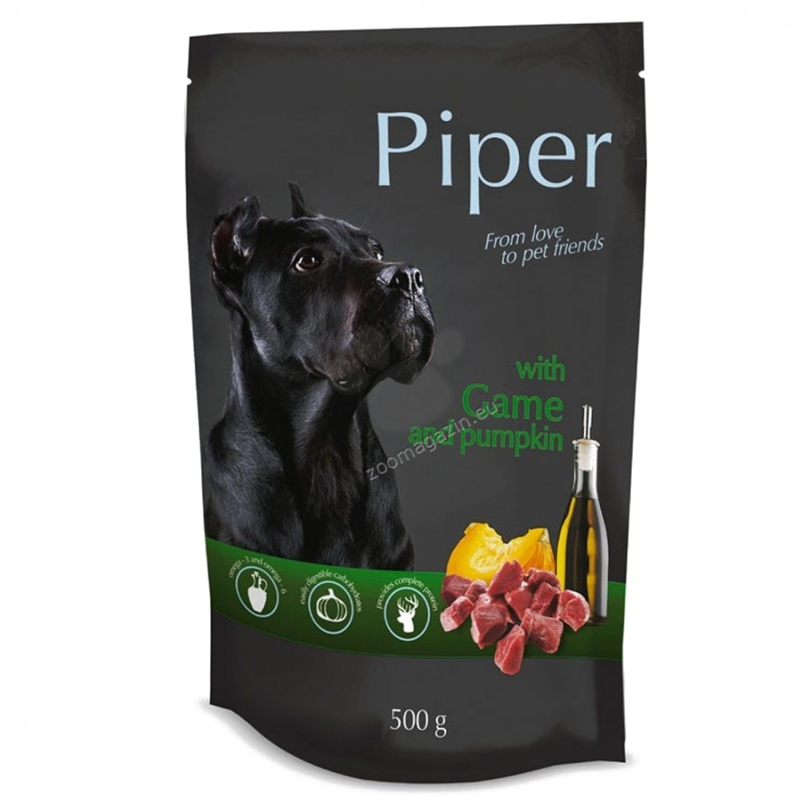 PIPER - CÃO ADULTO COM CAÇA E ABOBORA- 500 GR