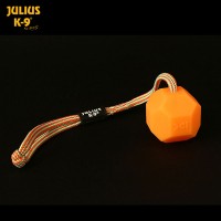 BOLA "JULIUS K-9" FLUORESCENTE C/ CORDA Ø 6 CM (LARAN./MACIA)