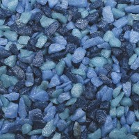 DECORAÇÃO PARA AQUÁRIO - AREIA COLORIDA (AZUL MIX) 1KG