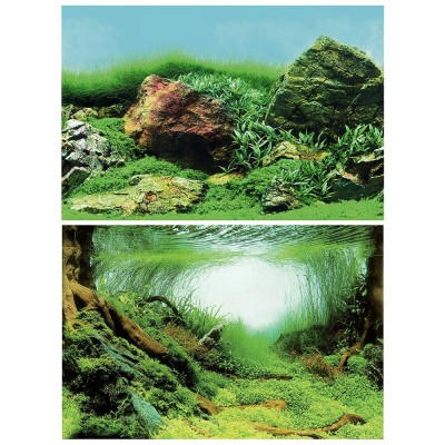 DECORAÇÃO PARA AQUÁRIO - POSTER PARA AQUÁRIO DUPLA FACE(C) 120 x 49 CM