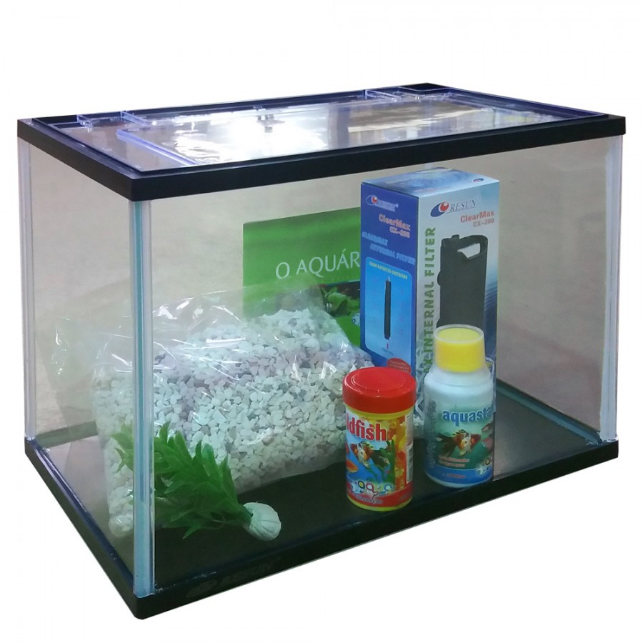 AQUÁRIO KIT COM FILTRO E DECORAÇÃO - 16L AQUÁRIO KIT COM FILTRO E DECORAÇÃO - 16L