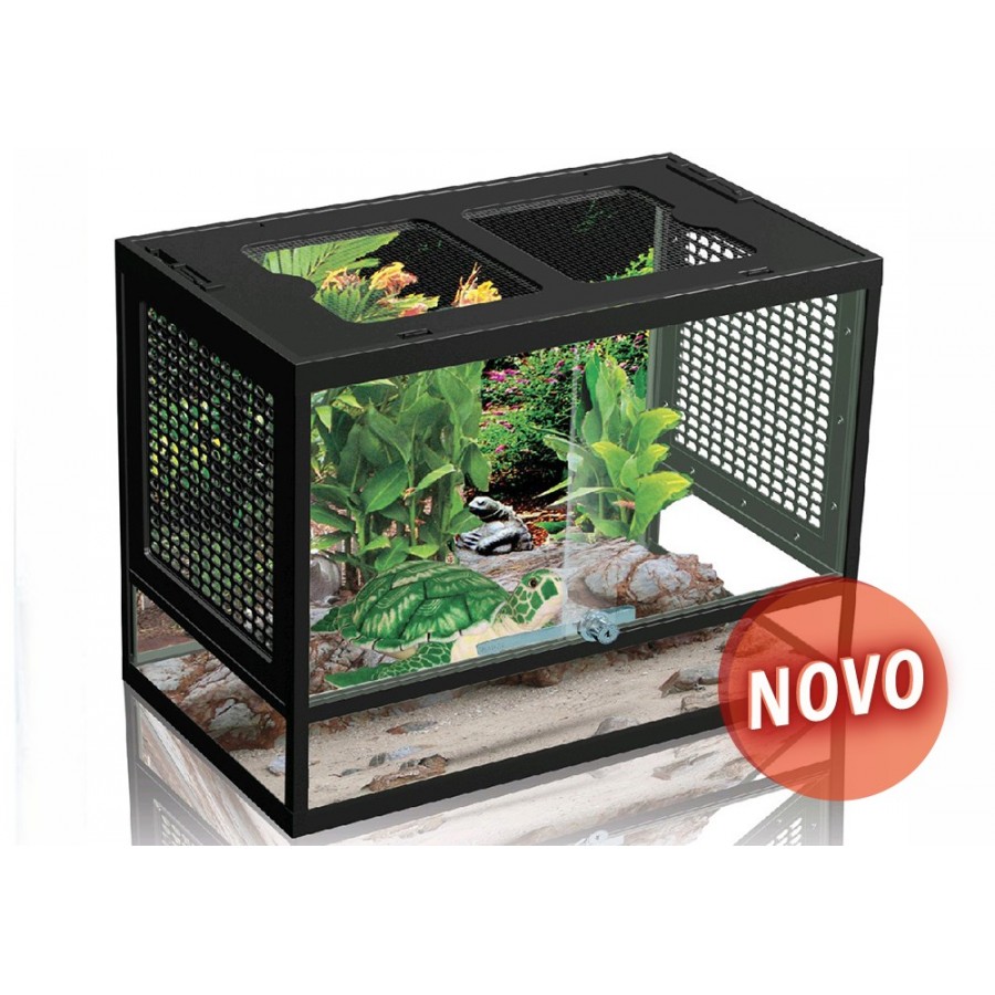 TERRARIO C/TAMPA AREJADA E FECHO SEGUR . (44 x 28 x 34 CM) TERRARIO C/TAMPA AREJADA E FECHO SEGUR . (44 x 28 x 34 CM)