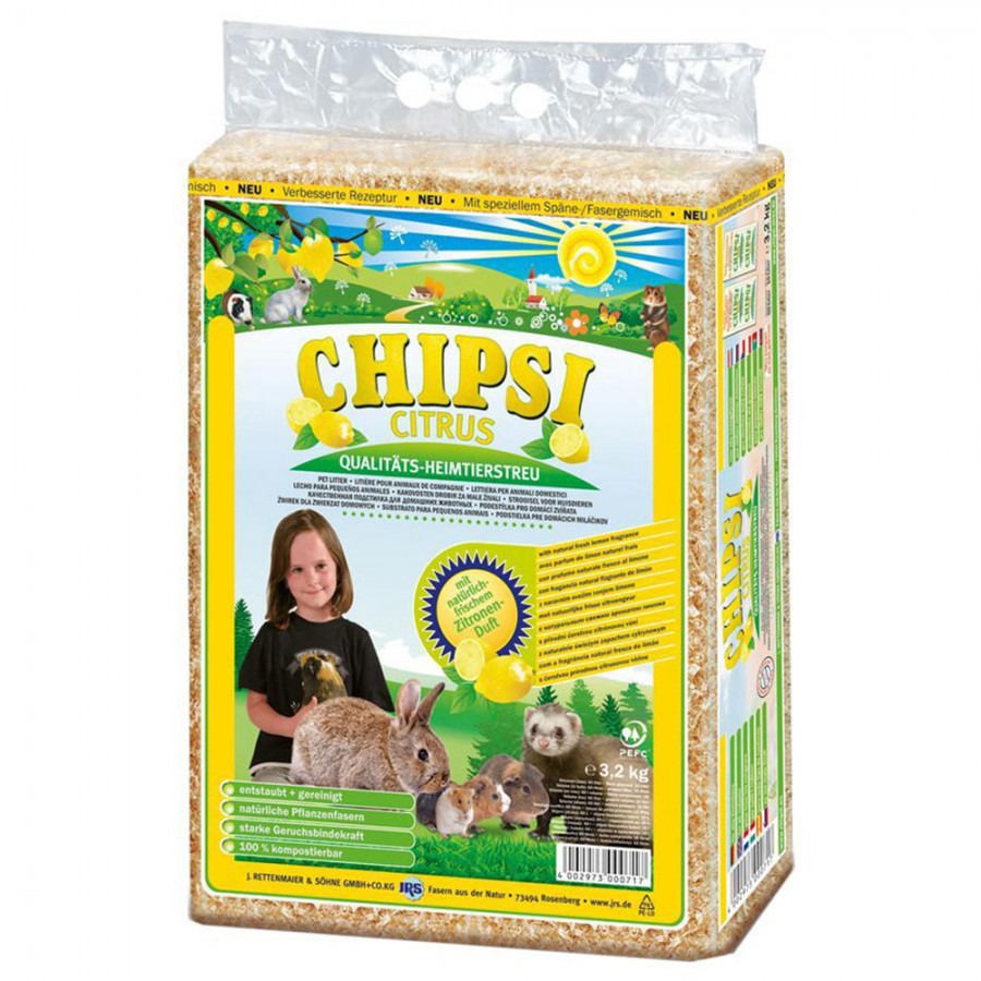 CHIPSI FIBRAS DE PINHO AROMA LIMAO - 3.2 KG