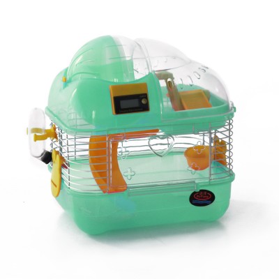 GAIOLA HAMSTER C/ GINÁSIO E CONTADOR DIGITAL DE VOLTAS MED.