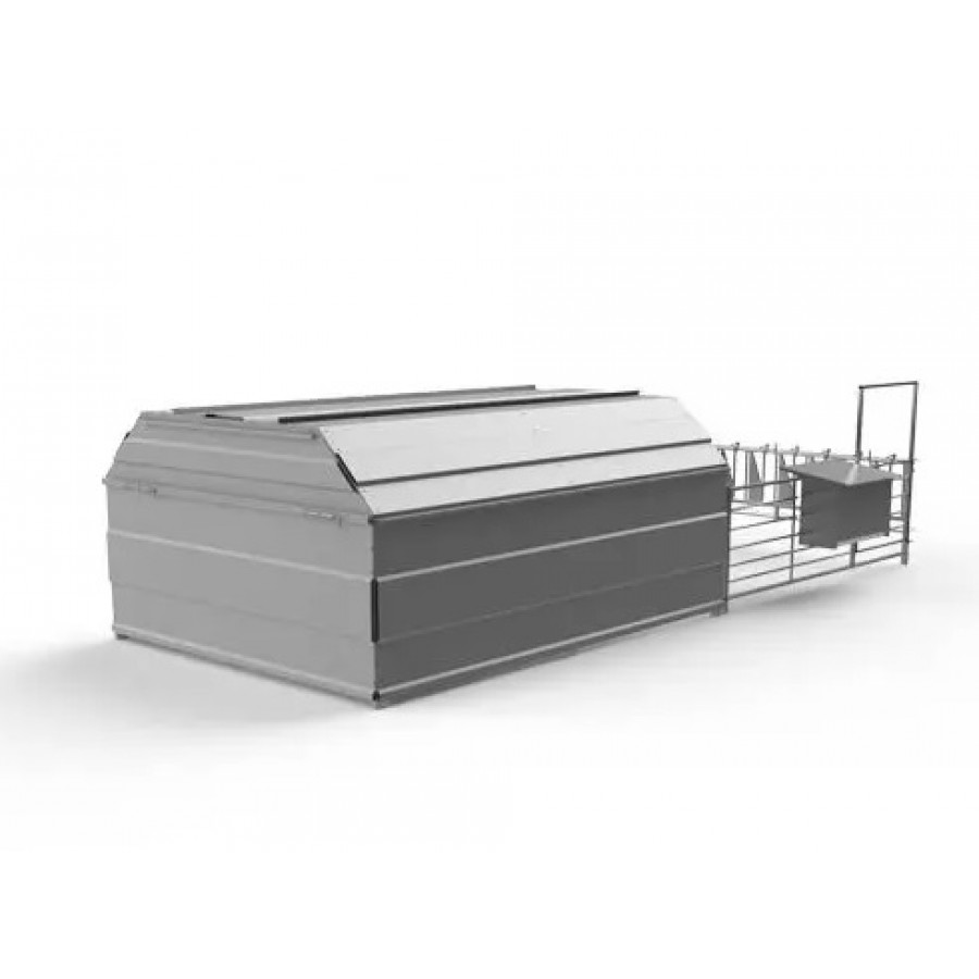 ABRIGO ANIMAIS COM CERCA E PORTA LATERAL 7,1 X 3,7 X1.7MT