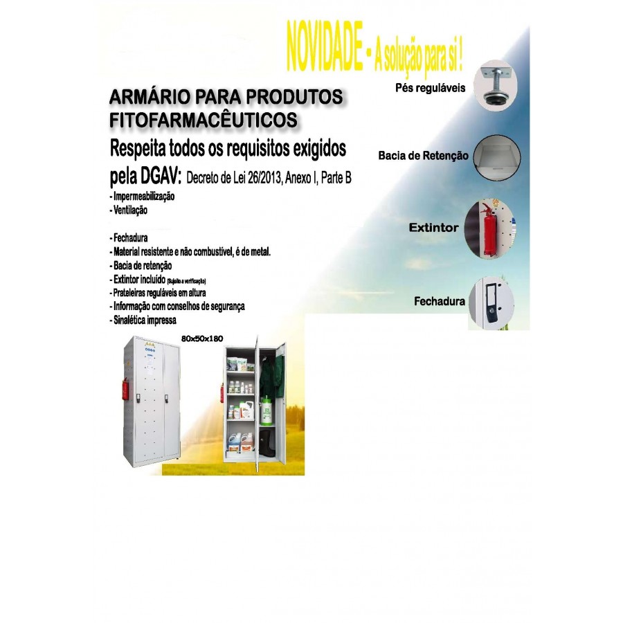 ARMARIO PARA FITOFARMACOS L 180X80X50 C/EXTINTOR ARMARIO PARA FITOFARMACOS L 180X80X50 C/EXTINTOR