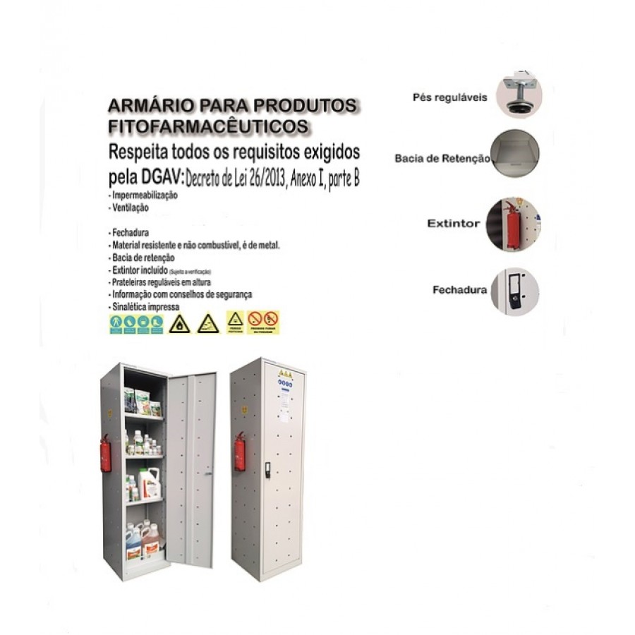 ARMARIO PARA FITOFARMACOS S 180X50X50 C/EXTINTOR ARMARIO PARA FITOFARMACOS S 180X50X50 C/EXTINTOR