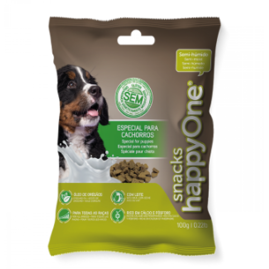 HAPPY ONE SNACKS SEMI-HUMIDO CACHORROS  - 100GR