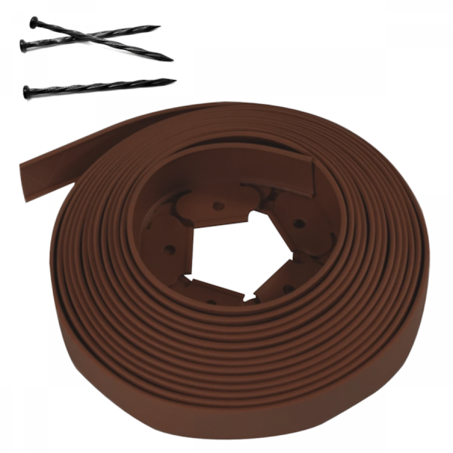 SEPARADOR DE RELVA TIPO L FIXAÇÃO C/30 PREGOS CASTANHO 50MM X 10MT SEPARADOR DE RELVA TIPO L FIXAÇÃO C/30 PREGOS CASTANHO 50MM X 10MT