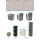 BALDE ECO PONTO COM TAMPA COR ANTRACITE - KIT 4
