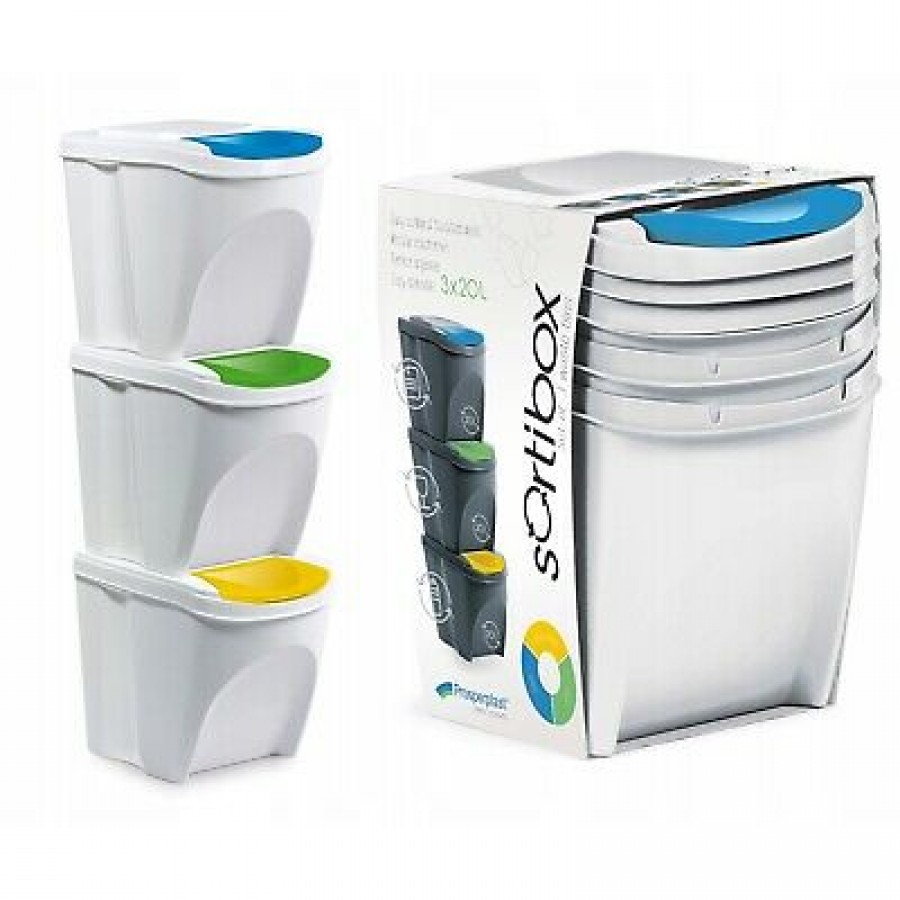 BALDE ECO PONTO COM TAMPA COR BRANCO - KIT 3 BALDE ECO PONTO COM TAMPA COR BRANCO - KIT 3
