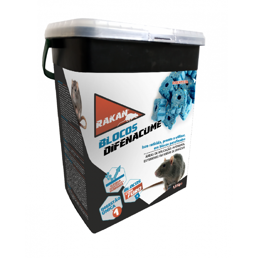 ISOTEK RAKAN BLOCOS C/ FURO DIFENACUME  - CX 1,5 KILO