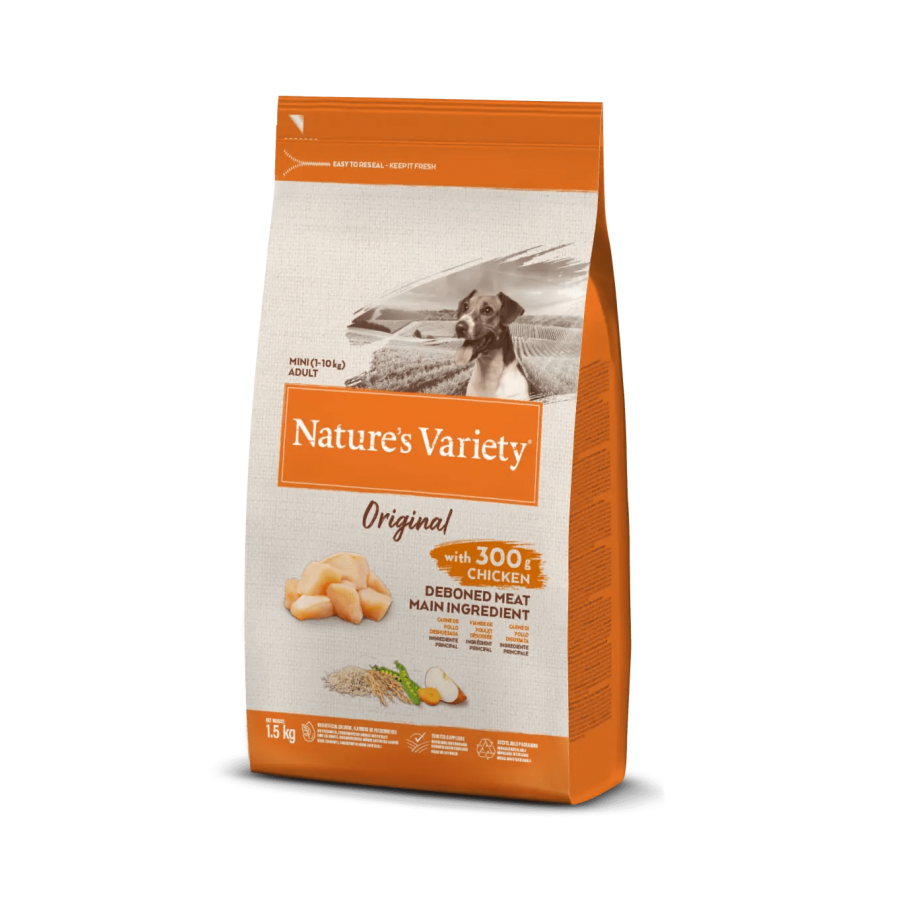 NATURE'S VARIETY ORIGINAL  CAO ADULTO MINI  FRANGO - 1.5 KG