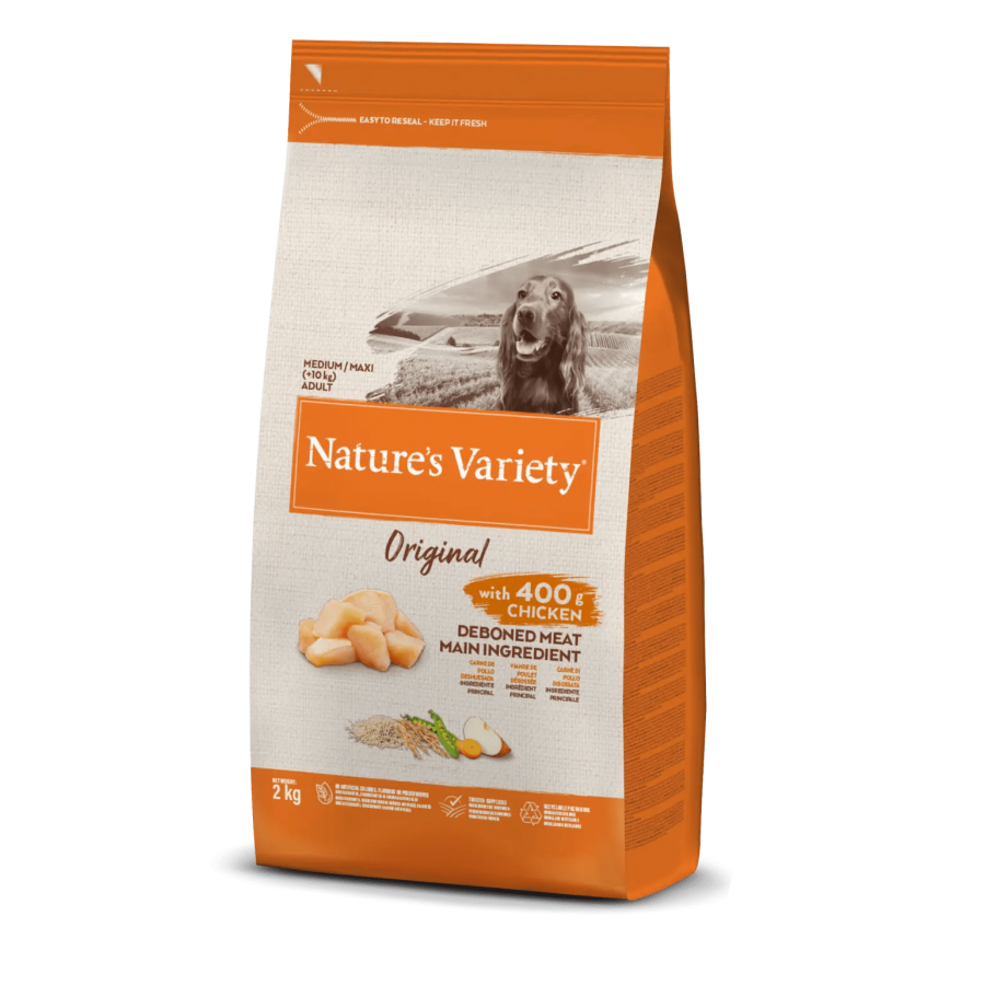 NATURE'S VARIETY ORIGINAL  CAO ADULTO MEDIUM/MAXI FRANGO - 2 KG