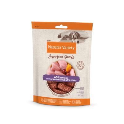 NATURE'S VARIETY CAO SUPERFOOD SNACKS PERÚ (8X85G)