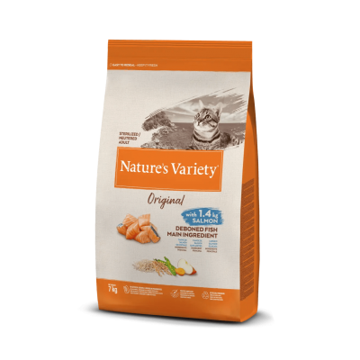 NATURE'S VARIETY ORIGINAL  GATO STERILIZED/NEUTRERED ADULTO SALMÃO- 7KG